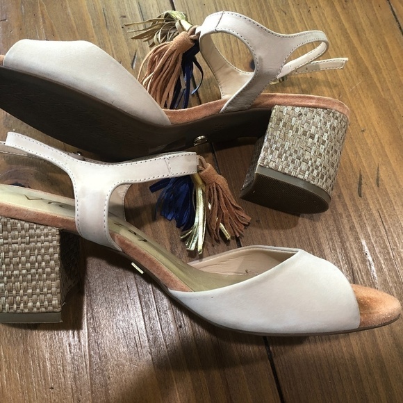 Anthropologie Vicenza Stack Heel Tassel Sandal, Size 7 - Picture 16 of 16